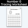 Number 0 Tracing - Number Tracing Worksheet