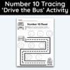 Number 10 Tracing - Drive The Bus Activity Page