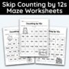 Number 12 Skip Counting Maze Worksheet