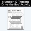 Number 12 Tracing - Drive The Bus Activity Page