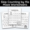 Number 15 Skip Counting Maze Worksheet