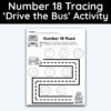 Number 18 Tracing - Drive The Bus Activity Page
