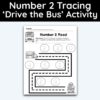 Number 2 Tracing - Drive The Bus Activity Page