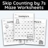 Number 7 Skip Counting Maze Worksheet