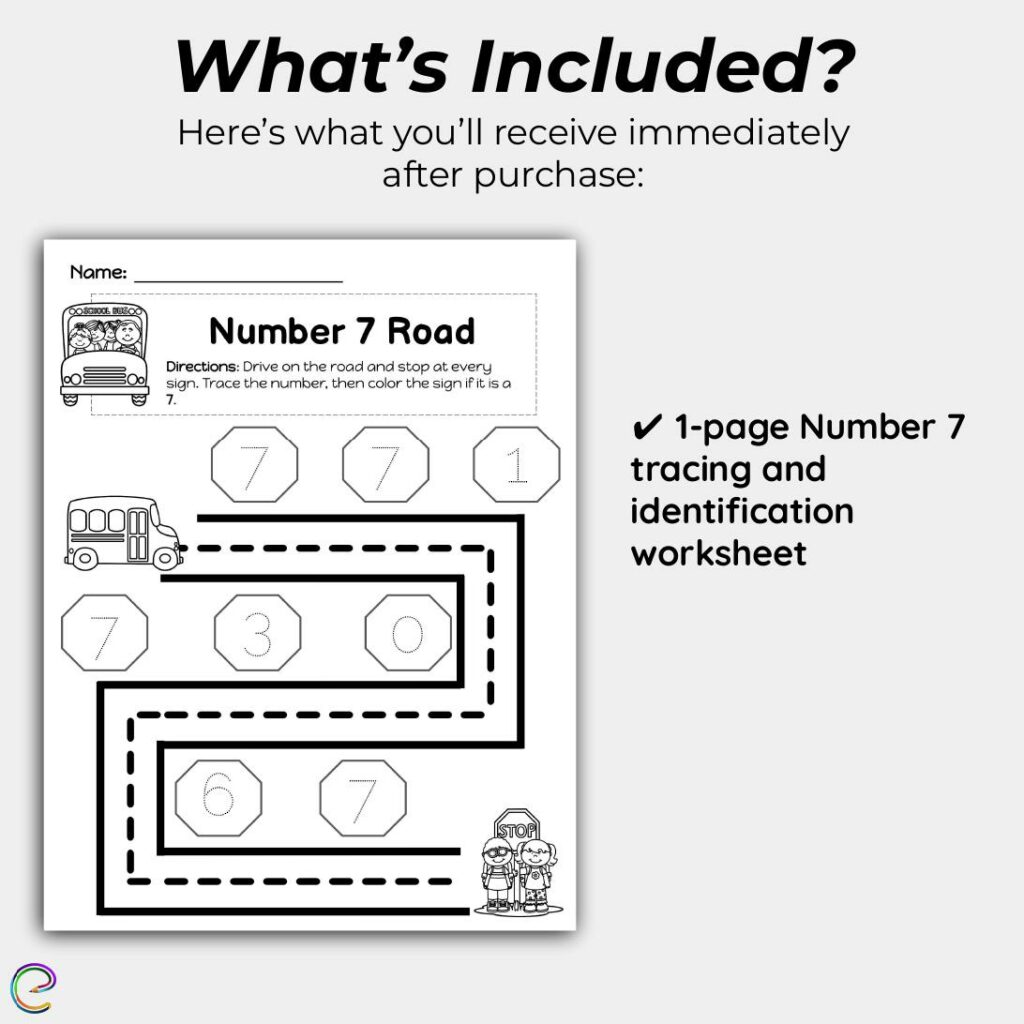Number 7 Tracing Drive The Bus Activity Page