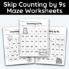 Number 9 Skip Counting Maze Worksheet