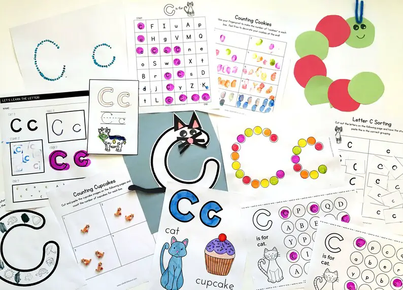 letter c homework preschool