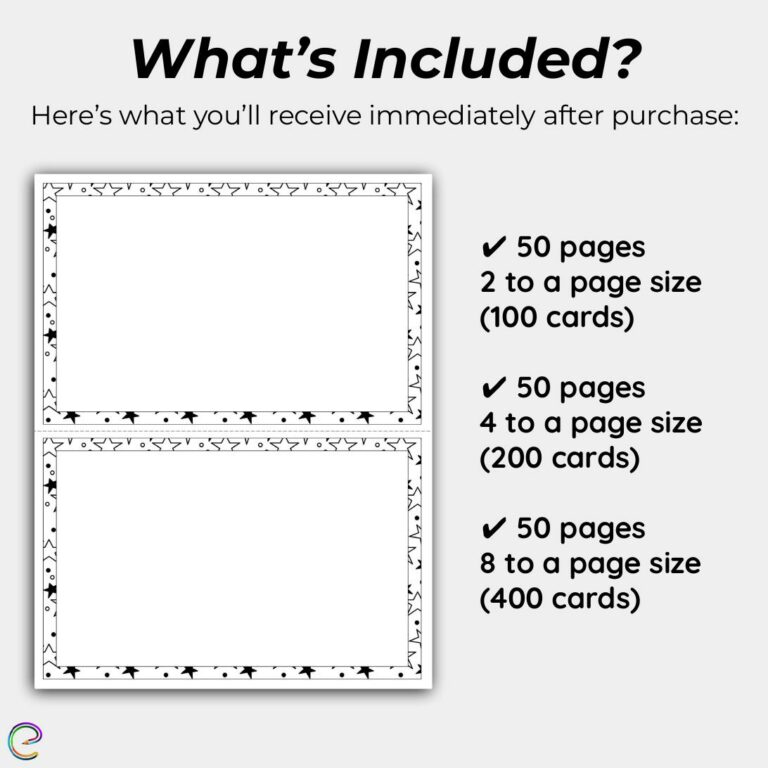 Stars Box Border - Flashcards
