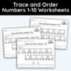 Trace and Order Numbers 1-10 Worksheet