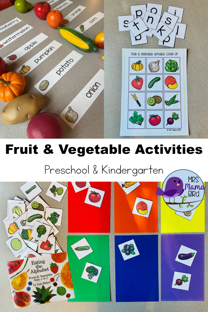 kindergarten worksheets fruits and vegetables