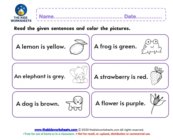 pre k worksheets reading