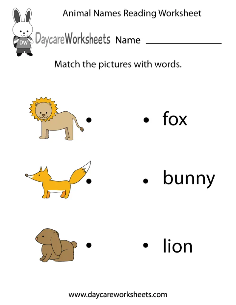 pre k worksheets reading