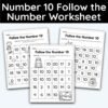 Number 10 Follow the Number Worksheet